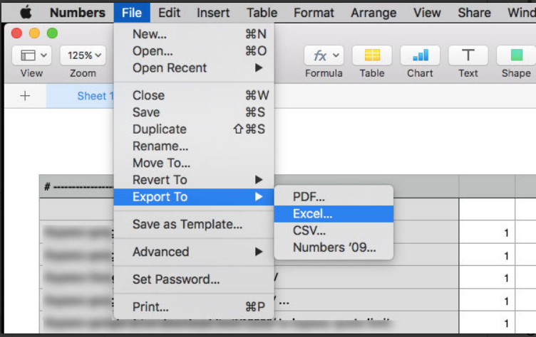 rename docs on excel for mac